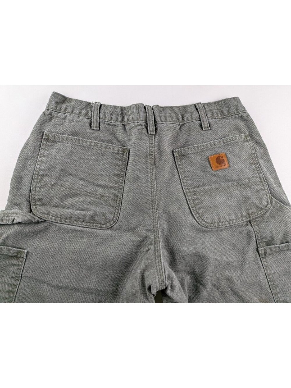 Carhartt Cargo Olive Green Flannel Lined Pants Size 34x30